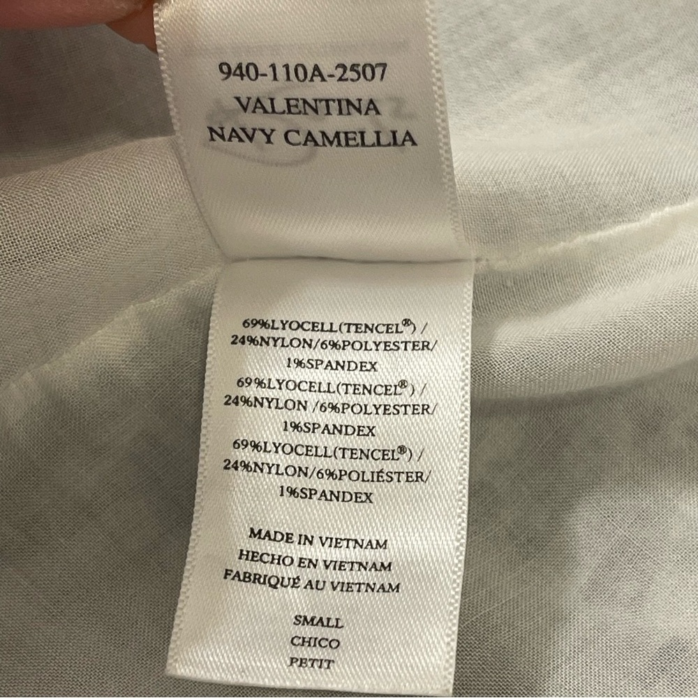 Rails Valentina Ruffle Hem Crinkle Dress in Navy Camellia Size Small - Picture 12 of 12